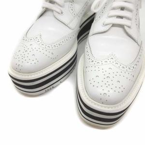 プラダ　プラットフォーム　スニーカー　白　ホワイト　PRADA 22.5cm プラダプラットフォームスニーカー白ホワイトPRADA 22.5cm