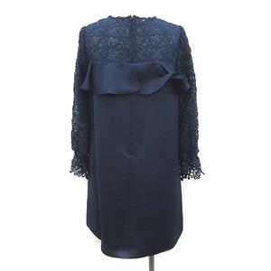 チェスティ Chesty 18ss ワンピース 授乳 ひざ丈 レース 刺繍 長袖 0 S 紺 ネイビー Ym D レディース 081 ベクトルパーク