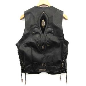 クロムハーツ CHROME HEARTS ベスト 6BTN ZIP FRNT VEST クロス