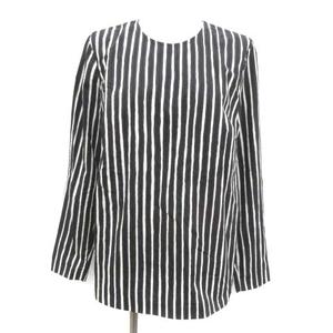 マリメッコ marimekko ◆ Piccolo ストライプブラウス/140-146/イエロー G921