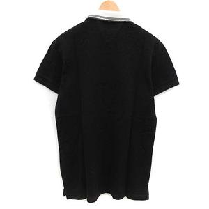 (645)Dior HOMME ディオールオム 半袖 ポロシャツ XS 黒 ディオールオム Dior HOMME ポロシャツ 半袖 無地 XS 黒