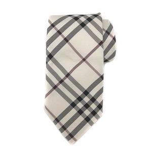 バーバリーブラックレーベル ノバチェック ジャガード ホワイト ネクタイ バーバリーブラックレーベル BURBERRY BLACK LABEL ネクタイ