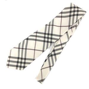 バーバリーブラックレーベル ノバチェック ジャガード ホワイト ネクタイ バーバリーブラックレーベル BURBERRY BLACK LABEL ネクタイ