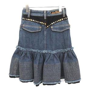 Louis Vuitton フレアスカート デニムブルー