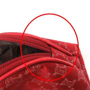 ✨️極美品✨　CELINE セリーヌ マカダム ポーチ スエード レッド 赤色 ✨️極美品✨ CELINE セリーヌ マカダム ポーチ スエード レッド
