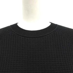 中古 マディソンブルー MADISONBLUE 19SS BASE BALL WAFFLE TEE Tシャツ カットソー ワッフル 五分袖 クルーネック 1 S 黒 レディース 【ベ マディソンブルー MADISONBLUE 19SS BASE BALL WAFFLE TEE T