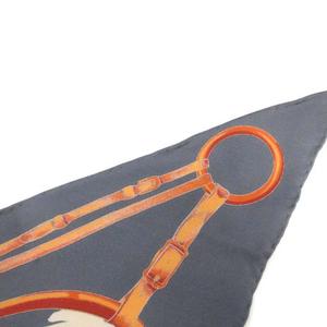 エルメス HERMES ポワントゥ スカーフ 三角 シルク イラスト 総柄