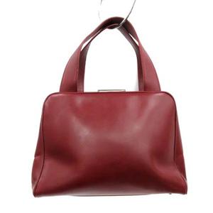 プラダ PRADA ハンドバッグ トートバッグ レザー ミニ ボルドー バー 
