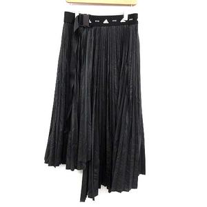 ハイク×アディダス 20AW ラップスカート プリーツ ロング L 黒