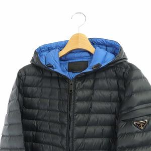プラダ PRADA 16年製 ダウンジャケット アウター ジップアップ 三角