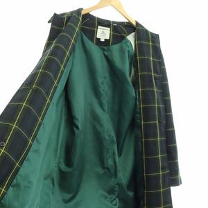 LACOSTE チェック柄 ステンカラーコート M ラコステ ライブ Lacoste L!VE ステンカラーコート アウター ロング