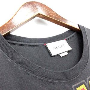 グッチ GUCCI 18SS Tシャツ BLACK CAT PRINT TEE USED加工 半袖
