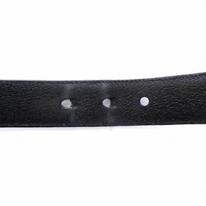 GUCCI ブラックレザー ベルト 95/38 AUTHENTIC* - GUCCI BLACK RED GREEN LEATHER STRIPE BELT 95-38
