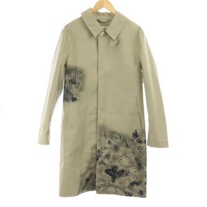 マッキントッシュ MACKINTOSH アリクス 1017 ALYX 9SM ゴム引き ステンカラーコート アウター ロング プリント S ベージュ /KH メンズ