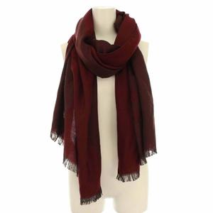 グッチ GUCCI ストール マフラー ウール シルク ロゴ バイカラー