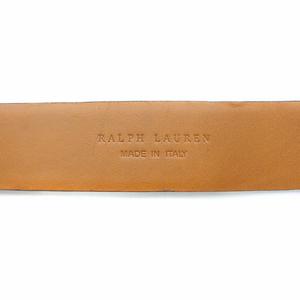LAUREN レザーベルト ブラウン/オレンジ POLO RALPH LAUREN｜ポロ ラルフ ローレンのベルト（ブラウン