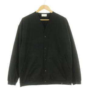 グリーンレーベルリラクシング ユナイテッドアローズ green label relaxing Ordinary テックカーディガン ノーカラージャケット L 黒 ブラック 3227-140-0505 メンズ