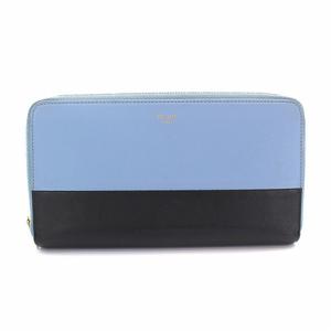 セリーヌ CELINE 長財布 ラウンドファスナー バイカラー レザー