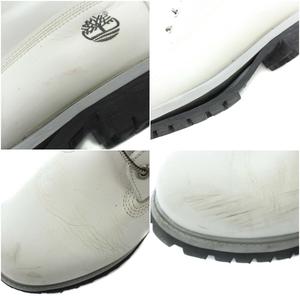 Timberland レザー ブーツ 白 8M ティンバーランド/ブーツ/ライトグレー×白/サイズ：US 6 UK 5.5