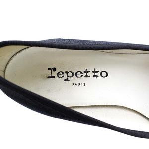 レペット Repetto パンプス ピンヒール リボン バイカラー 38 24.0cm 