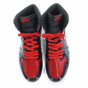 NIKE Air Jordan 1 エナメルブラック/レッド エナメルレザーを採用した エアジョーダン1 HIGH 