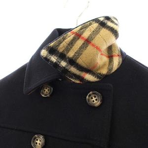 BURBERRY　ピーコート紺チェック バーバリー BURBERRY キッズ ピーコート Pコート 裏地ノバ