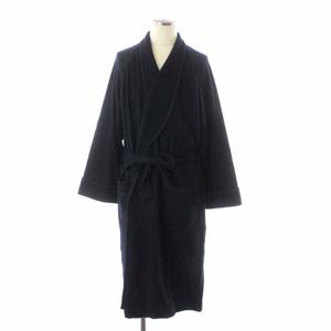 アクアスキュータム AQUASCUTUM ガウンコート ロング 裏チェック L 紺 ネイビー /RY17 メンズ