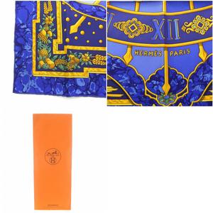 エルメス　カレ90 CARPE DIEM 今日1日を楽しむ ブルー エルメス HERMES カレ90 CARPE DIEM 今日1日を楽しむ スカーフ