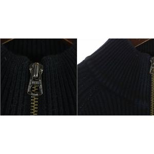 ディーゼル DIESEL ニットジャケット ハイネック コットン ジップ 