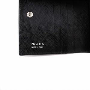 プラダ PRADA 財布 二つ折り 小銭入れ サフィアーノレザー 花柄 ツバメ