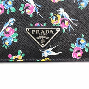 【新品】 PRADA 花柄 二つ折り 財布 PRADA プラダ 二つ折り財布 1ML050 2C6C レディース レザー