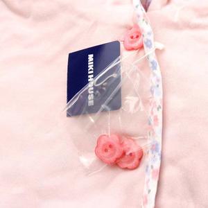 新品未使用　ミキハウス　ベビー　ポンチョ　ピンク　花柄　うさぎ　70-90cm 新品未使用 ミキハウス ベビー ポンチョ ピンク 花柄 うさぎ 70-90cm