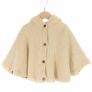 バーバリー チルドレン BURBERRY CHILDREN キッズ ジャケット ニットポンチョ ウール フード 18M-3Y アイボリー /YI36 レディース