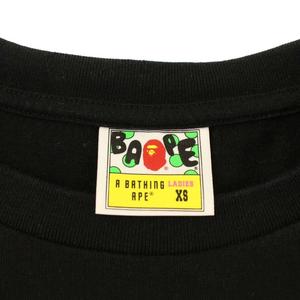 A Bathing Ape 半袖ミニワンピース S ブラック アベイシングエイプ A BATHING APE Tシャツ カットソー 半袖