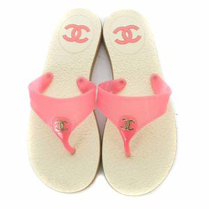 新品】 CHANEL トングサンダル ピンク 37