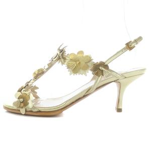 プラダ PRADA ストラップサンダル ピンヒール 花柄 フラワーモチーフ 