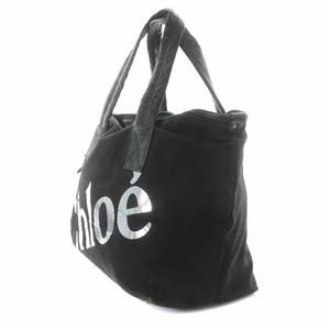 クロエ CHLOE トートバッグ ハンドバッグ キャンバス ロゴ