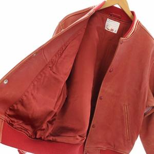 未使用品 シュプリーム SUPREME 19SS Worn Leather VarsityJacket 