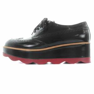 プラダ PRADA 16AW プラットフォームシューズ 厚底 レザー ポイン 
