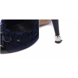 シャネル CHANEL パンプス ハイヒール ピンヒール リボン フリンジ 