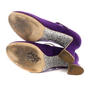 ミュウミュウ miumiu パンプス スエード ストラップ ヒール 37 23.5cm 