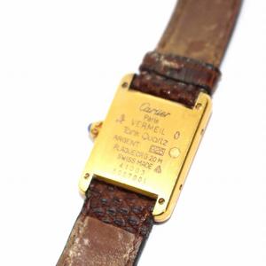 カルティエ Cartier VERMEIL Tank マストタンク クォーツ 腕時計