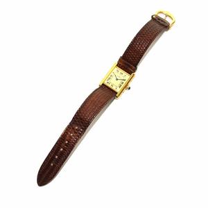 カルティエ Cartier VERMEIL Tank マストタンク クォーツ 腕時計