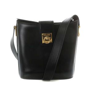 ✨️未使用級✨ golden ショルダーバッグ 黒色 レザー セリーヌ CELINE ショルダーバッグ レザー ゴールド金具 黒
