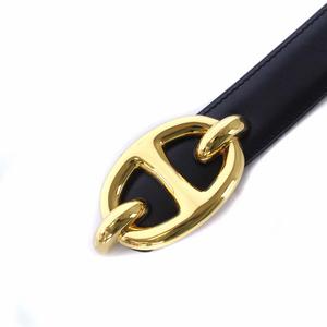 エルメス HERMES シェーヌダンクル レザーベルト 革ベルト ゴールド 