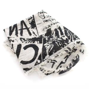 【新品タグ付】DIESEL ディーゼル 総柄 大判 フリンジ スカーフ 新品タグ付】DIESEL ディーゼル 総柄 大判 フリンジ スカーフ