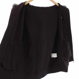 訳あり BURBERRY BLACK LABEL ラビットファージップパーカー黒 BURBERRY BLACK LABEL - バーバリー ブラックレーベル パーカー
