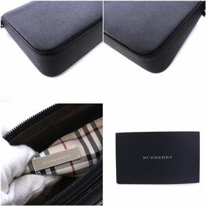 バーバリー BURBERRY ハンドバッグ レザー 裏地一部ノバチェック 黒  
