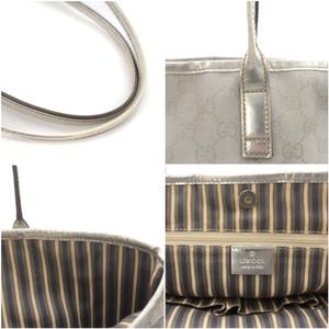 GUCCI シルバー トートバッグ GUCCI グッチ GGインプリメ トートバッグ シルバー PVC