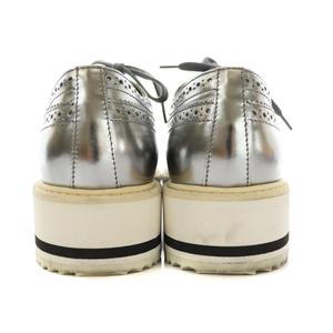 PRADA プラダ　シューズ　スニーカー　ウィングチップ　シルバー　37.5 PRADA プラダ シューズ スニーカー ウィングチップ シルバー